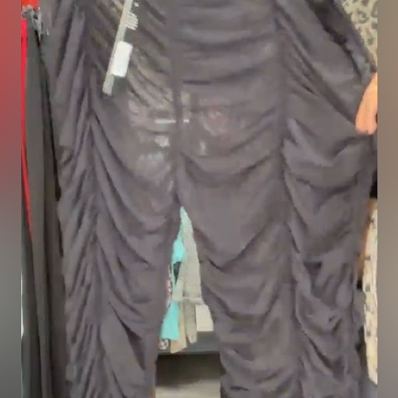 NWT Fashion Nova Sheer Rusched Leggings - Picture 2 of 10